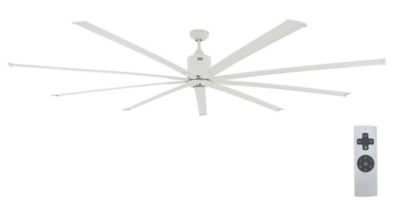iLIVING 96 in., 8 ft. HVLS 9 Blades BLDC Big Ceiling Fan, High Volume Low Speed Fan, Reversible, 17,000 Cfm with Ir Remote