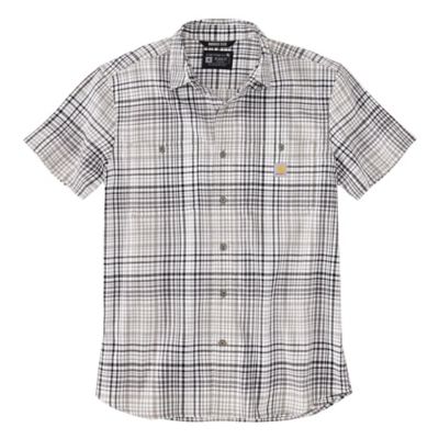 Carhartt Men's Rugged Flex Relaxed Fit Lightweight Plaid Short-Sleeve Work Shirt