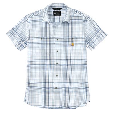 Carhartt Men's Rugged Flex Relaxed Fit Lightweight Short-Sleeve Plaid Shirt, 106139