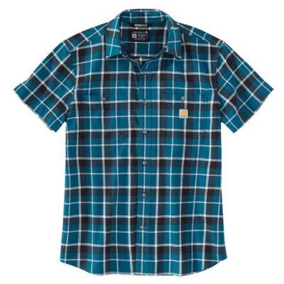 Carhartt Men's Rugged Flex Relaxed Fit Lightweight Plaid Short-Sleeve Work Shirt