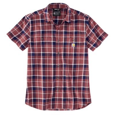 Carhartt Men's Rugged Flex Relaxed Fit Lightweight Plaid Short-Sleeve Work Shirt