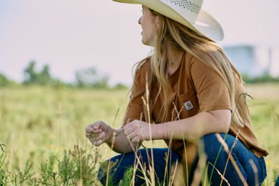 Image showing 5 th Carhartt Women's Tencel Blend Boxy Fit Lightweight Crew Neck Short-Sleeve T-Shirt