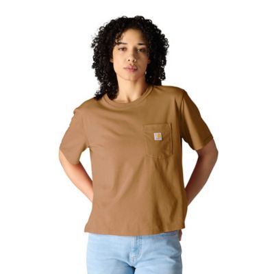 Image showing  Women's TENCEL Blend Boxy Fit Lightweight Crew Neck Short-Sleeve T-Shirt