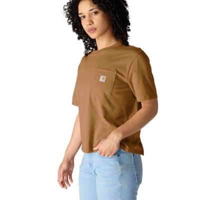 Image showing  Women's TENCEL Blend Boxy Fit Lightweight Crew Neck Short-Sleeve T-Shirt