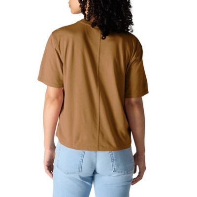 Image showing  Women's TENCEL Blend Boxy Fit Lightweight Crew Neck Short-Sleeve T-Shirt
