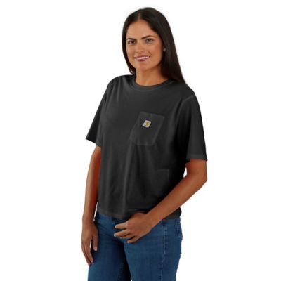 Carhartt Women's TENCEL Blend Boxy Fit Lightweight Crew Neck Short-Sleeve T-Shirt