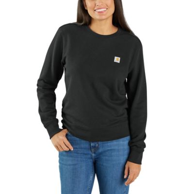 Image showing 0 th Carhartt Women's TENCEL Relaxed Fit Midweight French Terry Crew Neck Sweatshirt