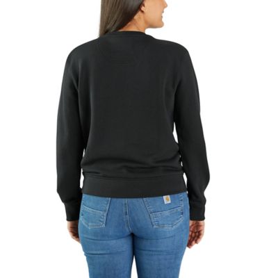 Image showing 1 th Carhartt Women's TENCEL Relaxed Fit Midweight French Terry Crew Neck Sweatshirt