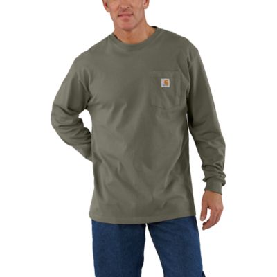 Image showing 1 th Carhartt Men's K126 Loose Fit Long-Sleeve Workwear Pocket T-Shirt