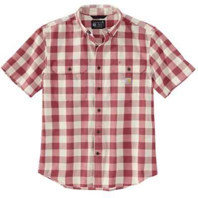 Carhartt Men's Loose Fit Midweight Plaid Short-Sleeve Button-Down Shirt