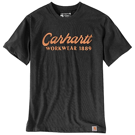 Carhartt Men's Loose Fit Heavyweight Short-Sleeve Script Graphic T-Shirt
