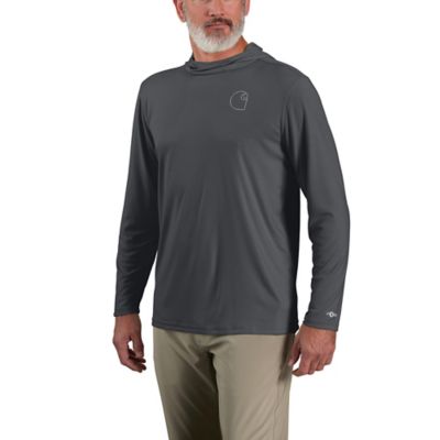 Image showing 2 th Carhartt Men's Force Sun Defender Lightweight Logo Graphic Long-Sleeve Hooded T-Shirt