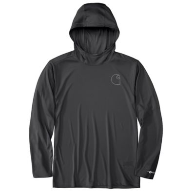 Carhartt Men's Force Sun Defender Lightweight Logo Graphic Long-Sleeve Hooded T-Shirt