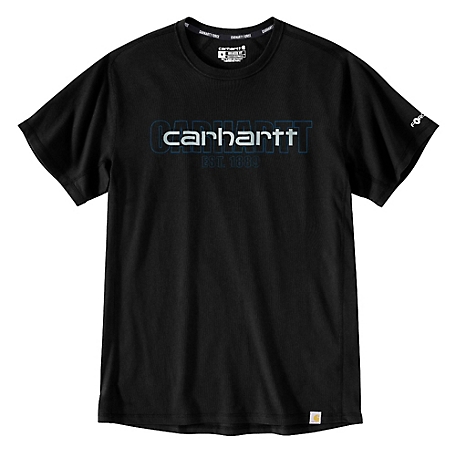 Carhartt Men's Force Relaxed Fit Midweight Short-Sleeve Block Logo