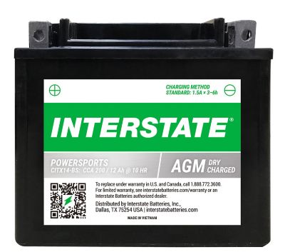 Interstate Batteries Powersports CITX14-BS 200 CCA