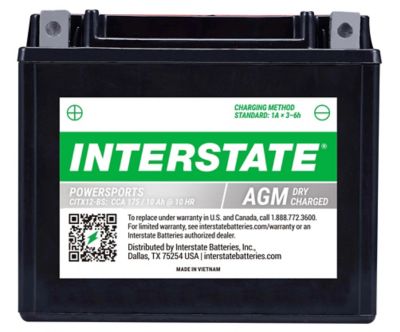 Interstate Batteries Powersports CITX12-BS 175 CCA