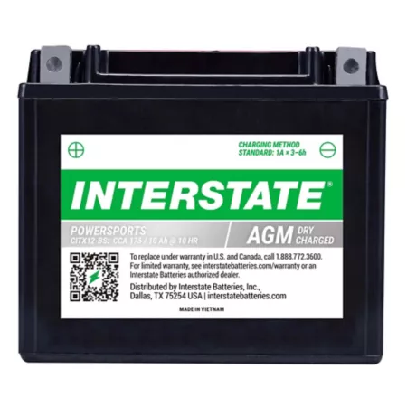 Interstate Batteries 12V 175CCA Powersport Battery Automotive Batteries