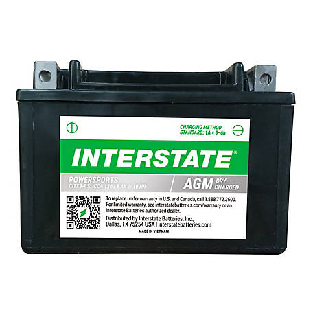 Interstate Batteries - Powersports CITX9-BS 130 CCA
