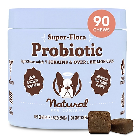 Natural Dog Company Probiotic Chews, Chicken Flavor, Helps With Digestion, For Dogs Of All Ages, Sizes & Breeds