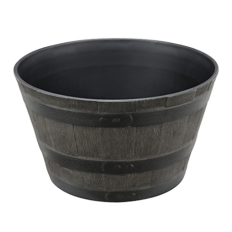Red Shed 15.5 in. Whiskey Barrel Planter