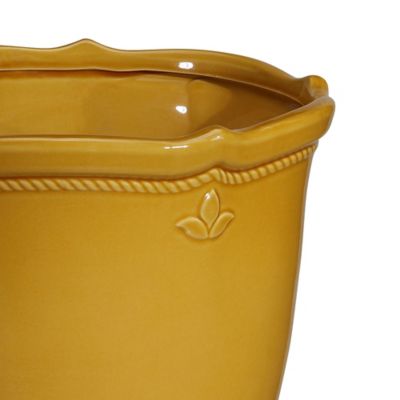 Image showing  14.5 lb. Ceramic Planter, Yellow