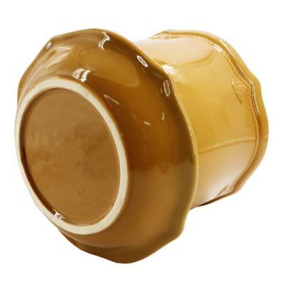 Image showing  14.5 lb. Ceramic Planter, Yellow