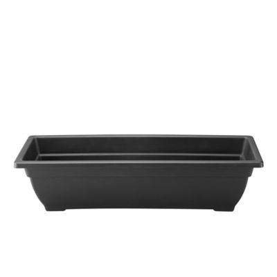 Red Shed 24 in. Rectangular Planter, Black