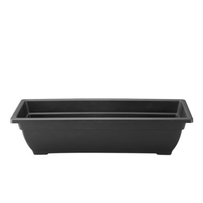Red Shed 17 lb. Rectangular Planter, 24 in., Black