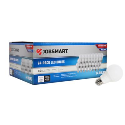 JobSmart 60W 800-Lumen LED Bulbs, 24-Pack