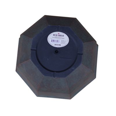Image showing  6 gal. Plastic Faceted Planter, 15 in., Verdigris