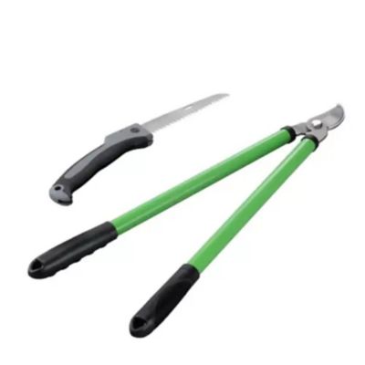 GroundWork 24 in. Bypass Lopper and 9 in. Pruning Saw Set