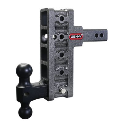 GEN-Y Hitch 2 in. Receiver Offset Shank Mega-Duty Dual-Ball Hitch, 7.5 in. Drop, 16,000 lb. Capacity
