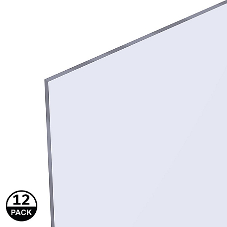 Optix 24 in. x 48 in. x 0.093 Clear Acrylic Sheet (12 pack)