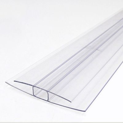 Polymershapes 2 in. x 96 in. x 1 in. Clear Polycarbonate Multiwall H-Channel,