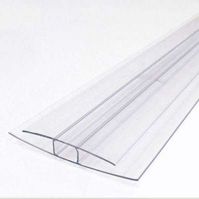 Polymershapes 2 in. x 96 in. x 1 in. Clear Polycarbonate Multiwall H-Channel