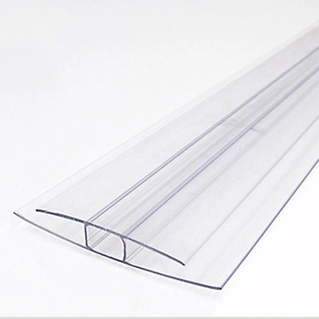 Polymershapes 2 in. x 96 in. x 1 in. Clear Polycarbonate Multiwall H-Channel,