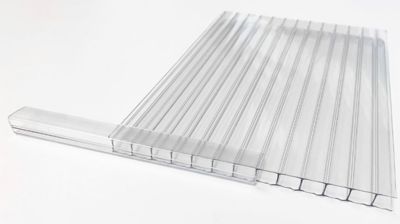 Image showing  1 in. x 96 in. x 1 in. Clear Polycarbonate Multiwall U-Channel