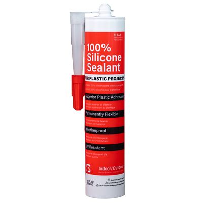 Polymershapes 10.1 oz. Clear Silicone Plastic and Glass Sealant