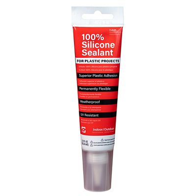 Polymershapes 2.8 oz. Clear Silicone Plastic and Glass Sealant