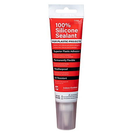 Polymershapes 2.8 oz. Clear Silicone Plastic and Glass Sealant