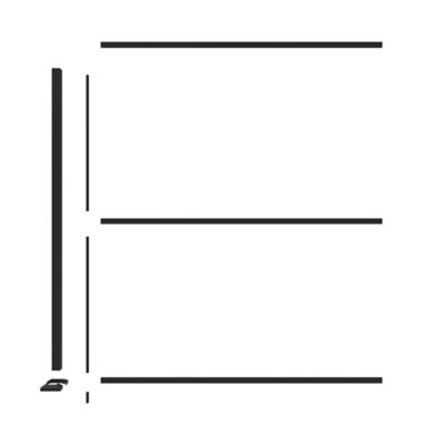 Image showing  3 ft. x 6 ft. Decorative Screen Panel Matte Black Line Post Extension Kit