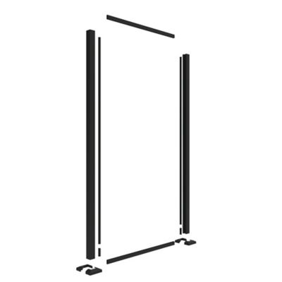 Image showing  6 ft. x 3 ft. Matte Black Decorative Screen Panel Frame Kit