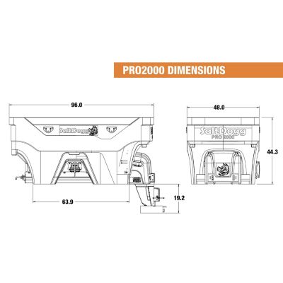 Image showing 5 th Buyers Products 2 cu. yd. SaltDogg Pro Series Electric Poly Hopper Spreader with Auger