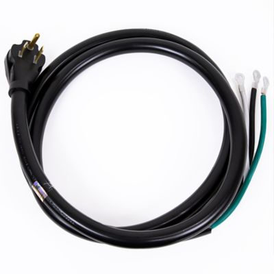 Dr. Infrared Heater 50A 25 ft. Power Cord with NEMA 6-50P Plug Open End with Eyelet, 6-2 Gauge, Ul Listed, Black