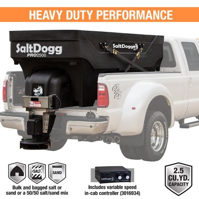 Image showing  SaltDogg 2.5 Cubic Yard Pro Series Electric Poly Hopper Spreader with Auger