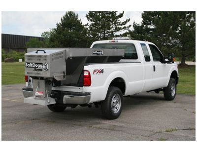 Image showing  2 cu. yd. Gas Stainless Steel Hopper Spreader with Pintle Chain Conveyor