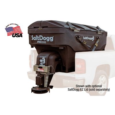 Image showing  SaltDogg 2 Cubic Yard Pro Series Electric Poly Hopper Spreader with Conveyor Chain