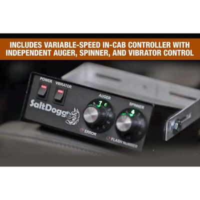 Image showing  SaltDogg 2 Cubic Yard Pro Series Electric Poly Hopper Spreader with Conveyor Chain