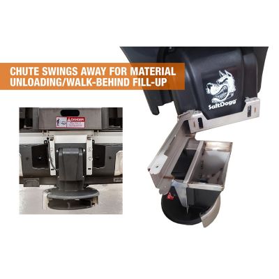 Image showing  SaltDogg 2 Cubic Yard Pro Series Electric Poly Hopper Spreader with Conveyor Chain