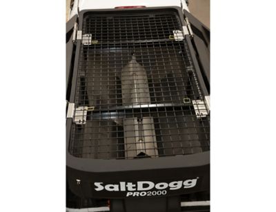 Image showing 8 th Buyers Products SaltDogg 2 Cubic Yard Pro Series Electric Poly Hopper Spreader with Conveyor Chain